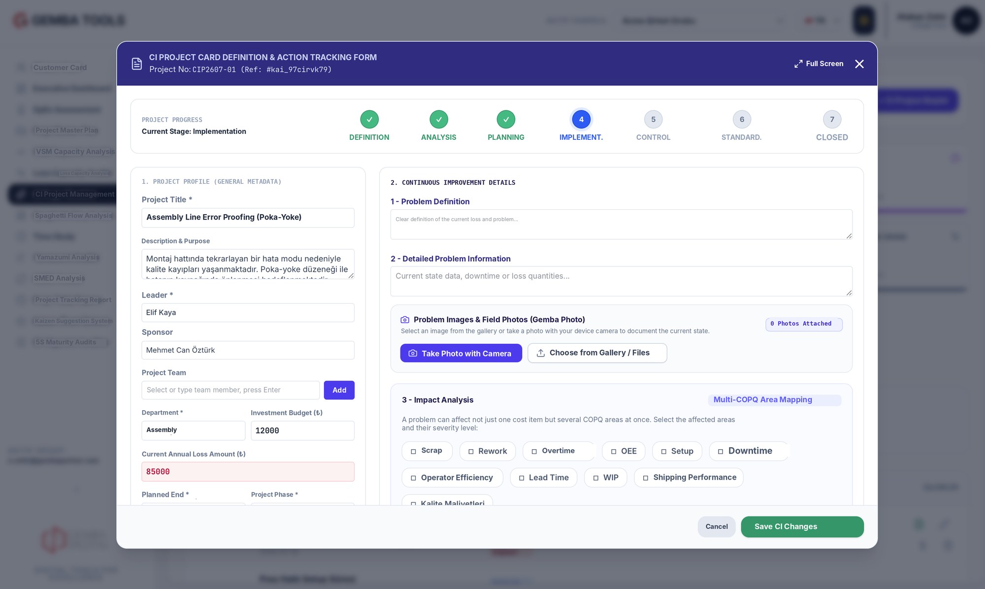 Ansicht CI-Projektmanagement